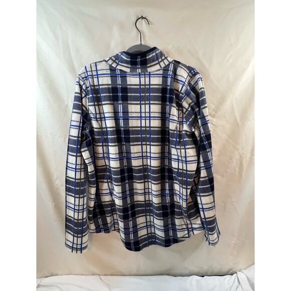 St. John Bay Women's Blue and White Plaid Pullover Sweater Size Large - Picture 3 of 3